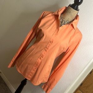 Chadwick’s Cotton | Spandex Blend Long-Sleeved Button Up Dress Shirt 🍑🍊